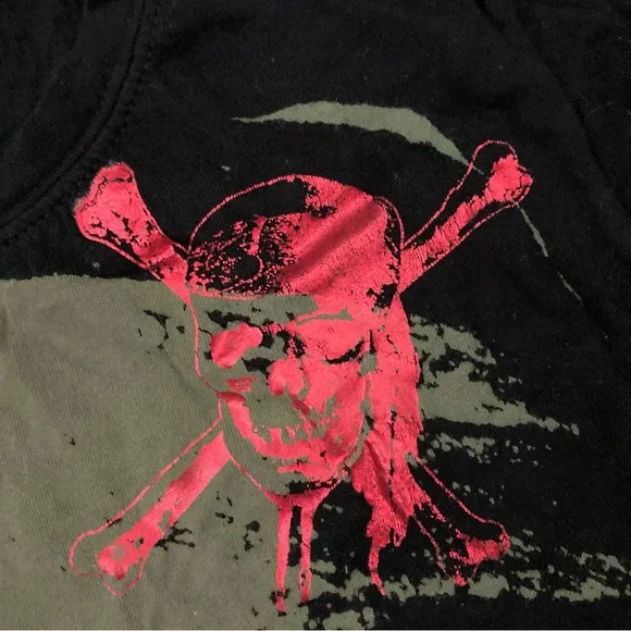 Pirates of The Caribbean Jack Sparrow Shirt Top Size M Black Green - Picture 7 of 8